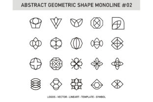 Abstract Geometric Shape Monoline 02: Clean, Scalable & Versatile Design Asset