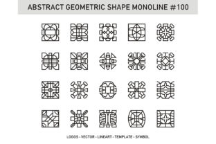 Abstract Geometric Shape Monoline 100: A Versatile Design Resource Explained