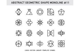 Abstract Geometric Shape Monoline 11