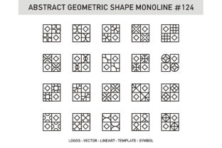 Abstract Geometric Shape Monoline 124: A Versatile Design Asset Explained