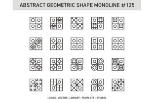 Abstract Geometric Shape Monoline 125