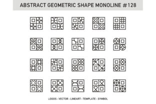 Abstract Geometric Shape Monoline 128: Clean, Scalable, and Purpose-Built for Modern Design Workflows