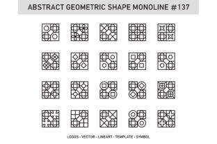 Abstract Geometric Shape Monoline 137