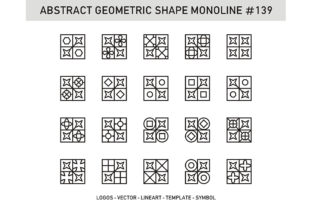 Abstract Geometric Shape Monoline 139: A Precise, Scalable Asset for Design Professionals