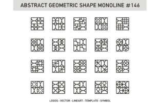 Abstract Geometric Shape Monoline 146