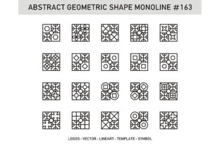 Abstract Geometric Shape Monoline 163: A Strategic Design Asset for Intentional Visual Communication