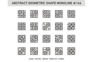 Abstract Geometric Shape Monoline 164