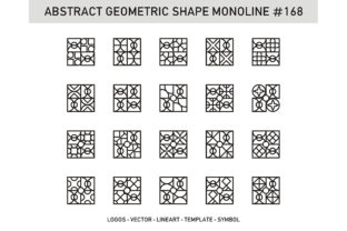 Abstract Geometric Shape Monoline 168: Clean, Scalable Design for Modern Projects