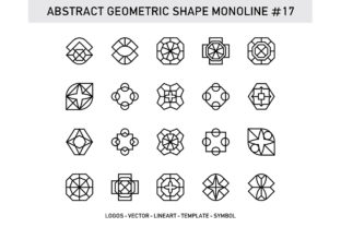 Abstract Geometric Shape Monoline 17: A Strategic Design Asset for Modern Visual Communication