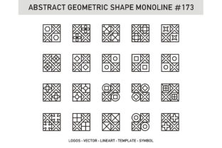 Abstract Geometric Shape Monoline 173: Clean, Scalable, and Purpose-Built
