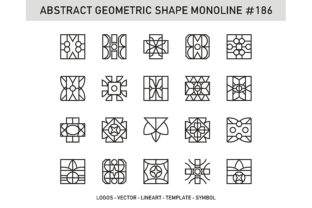 Abstract Geometric Shape Monoline 186: Clean, Versatile, and Ready for Real Projects