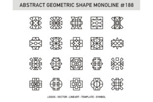 Abstract Geometric Shape Monoline 188: A Precision Asset for Visual Consistency and Workflow Efficiency