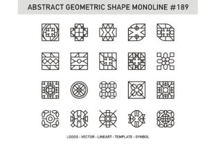 Abstract Geometric Shape Monoline 189: A Precision Vector Asset for Modern Design Workflows