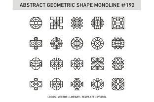 Abstract Geometric Shape Monoline 192: Clean, Scalable Design for Modern Projects
