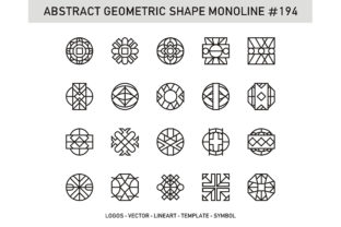 Abstract Geometric Shape Monoline 194