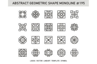 Abstract Geometric Shape Monoline 195