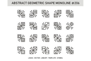 Abstract Geometric Shape Monoline 206: Clean, Scalable, and Purpose-Built