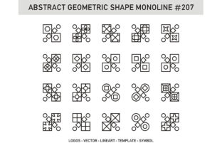 Abstract Geometric Shape Monoline 207: A Versatile Design Asset Explained