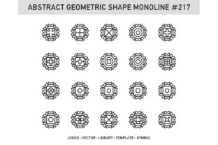 Abstract Geometric Shape Monoline 217