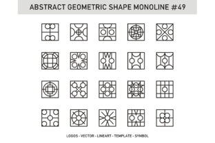 Abstract Geometric Shape Monoline 49: A Versatile, Scalable Asset for Modern Design Workflows