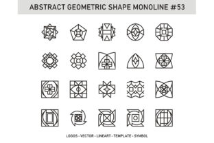 Abstract Geometric Shape Monoline 53: Clean, Scalable, and Purpose-Built for Modern Design Workflows