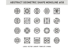 Abstract Geometric Shape Monoline 58