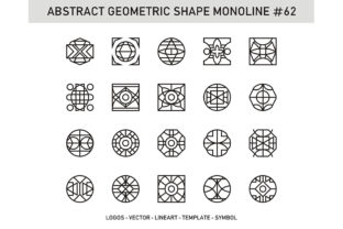 Abstract Geometric Shape Monoline 62
