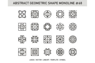 Abstract Geometric Shape Monoline 68: A Versatile, Scalable Design Asset for Modern Creative Work