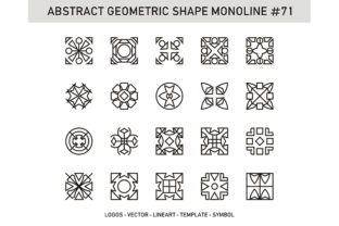 Abstract Geometric Shape Monoline 71
