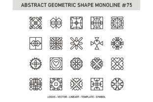 Abstract Geometric Shape Monoline 75: A Versatile Design Asset Explained