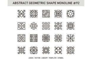 Abstract Geometric Shape Monoline 92