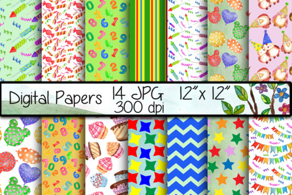 Birthday Digital Paper