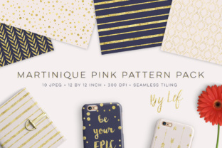 Blue and Pink Pattern Pack Seamless Tiling Digital Papers