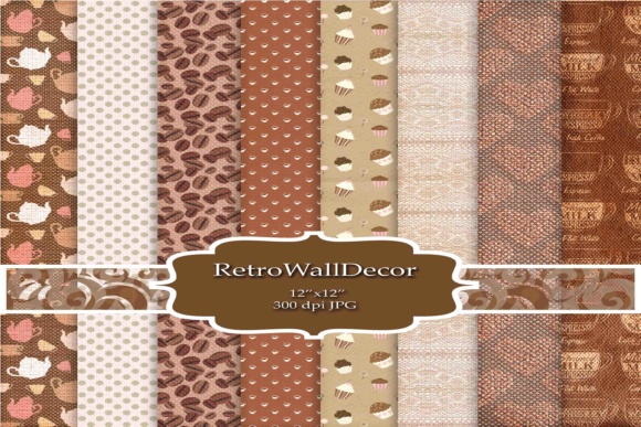 Coffee Digital Paper for Creative Projects