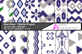 Ikat Blue Digital Papers: High-Resolution, Print-Ready Patterns for Designers and Crafters