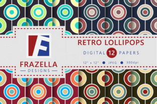 Retro Lollipops Vintage Digital Paper Collection