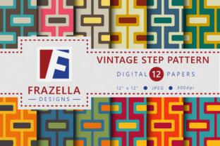 The Vintage Step Pattern Digital Paper Collection