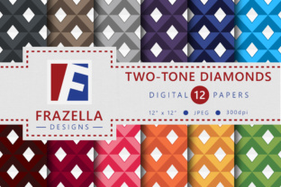 Two-Tone Diamonds Digital Paper Collection: Elevate Your Creative Projects with Timeless Elegance